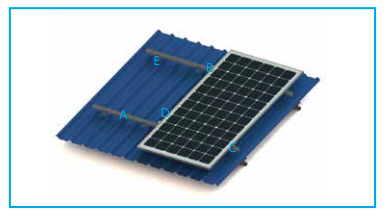 L Feet Trapezoidal Metal  Roof Solar Mounting System